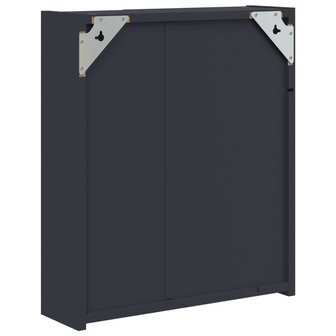 Badkamerkast met spiegel en LED 45x13x52 cm grijs 8