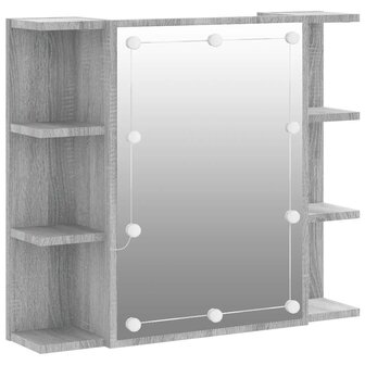 Spiegelkast met LED-verlichting 70x16,5x60 cm grijs sonoma 2