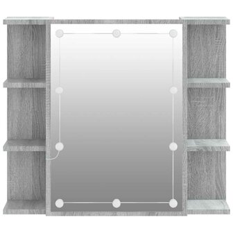 Spiegelkast met LED-verlichting 70x16,5x60 cm grijs sonoma 8