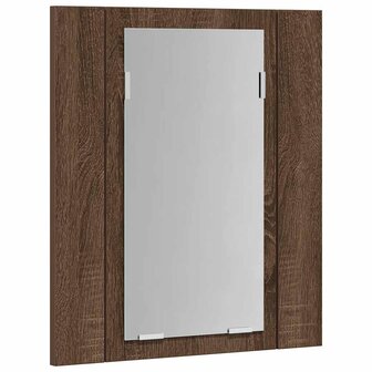 Badkamerspiegelkast LED 40x12x45 cm bewerkt hout bruineiken 7