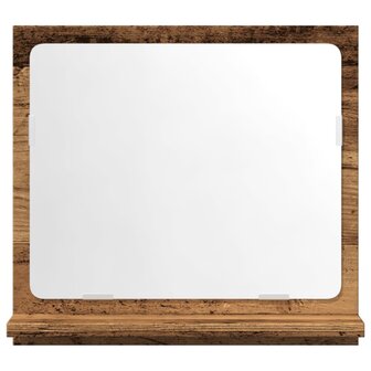 Badkamerspiegelkast 40x11x37 cm bewerkt hout oud houtkleurig 4