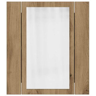 Badkamerspiegelkast LED 40x12x45 cm bewerkt hout artisan eiken 6