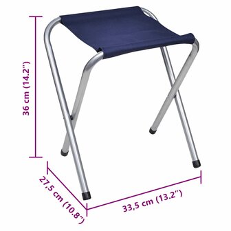 Campingtafel in hoogte verstelbaar met 6 krukken 180x60 cm 9