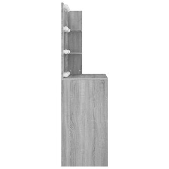 Kaptafel met LED-verlichting 74,5x40x141 cm grijs sonoma eiken 6
