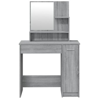 Kaptafel met spiegel 86,5x35x136 cm grijs sonoma eikenkleurig 6