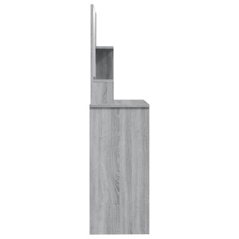 Kaptafel met spiegel 86,5x35x136 cm grijs sonoma eikenkleurig 8