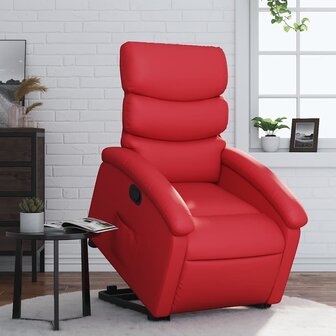 Sta-op-stoel kunstleer rood 1