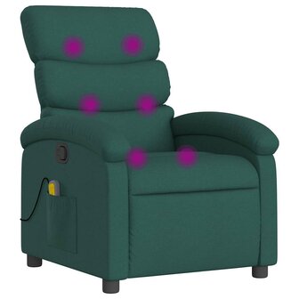 Massagestoel met donkergroene stof 2