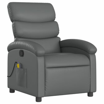 Massagestoel van grijs kunstleer 3