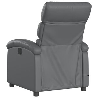 Massagestoel van grijs kunstleer 6