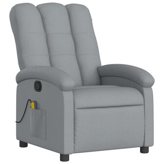 Massagestoel met lichtgrijze stof 3
