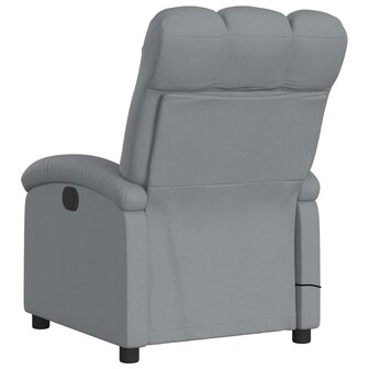 Massagestoel met lichtgrijze stof 6