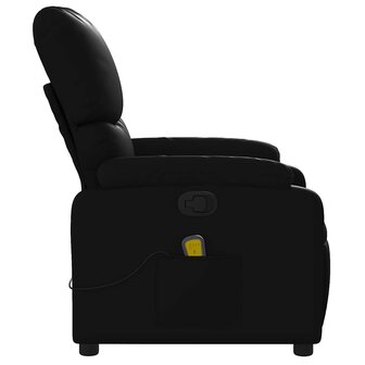 Massagestoel van zwart kunstleer 8