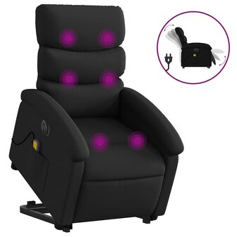 Sta-op-massagestoel elektrisch kunstleer zwart 2