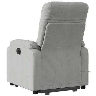 Sta-op-massagestoel verstelbaar microvezelstof lichtgrijs 5