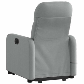 Sta-op-massagestoel verstelbaar stof lichtgrijs 5