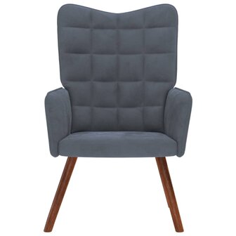 Relaxstoel fluweel donkergrijs 3