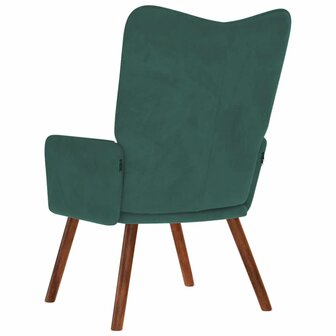Relaxstoel fluweel donkergoen 5