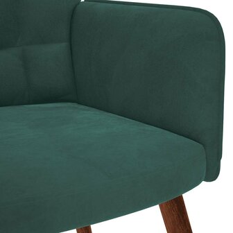 Relaxstoel fluweel donkergoen 6