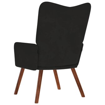 Relaxstoel fluweel zwart 5