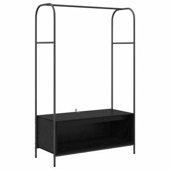 Kledingrek met opslag Zwart 100 x 44 x 160 cm Bewerkt hout 2