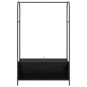 Kledingrek met opslag Zwart 100 x 44 x 160 cm Bewerkt hout 5