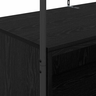 Kledingrek met opslag Zwart 100 x 44 x 160 cm Bewerkt hout 8