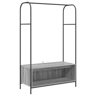 Kledingrek met opslag Grijs 100 x 44 x 160 cm Bewerkt hout 2