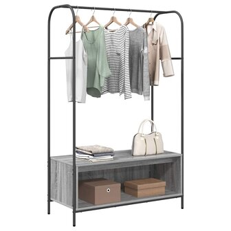 Kledingrek met opslag Grijs 100 x 44 x 160 cm Bewerkt hout 3
