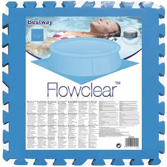 Bestway Zwembadbodembeschermers 8 st blauw 58220 5