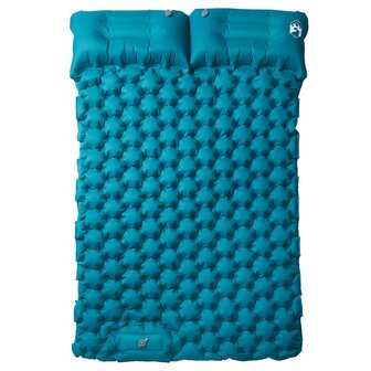 Kampeermatras met kussens zelfopblazend 2-persoons blauw 2