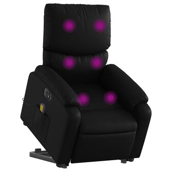 Sta-op-massagestoel elektrisch kunstleer zwart 3