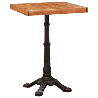 Bistrotafel Bruin 50 x 50 x 76 cm Massief acaciahout 3