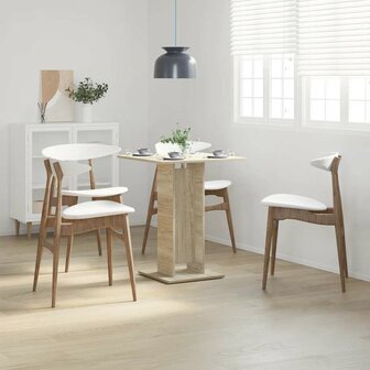 Bistrotafel 60x60x75 cm bewerkt hout sonoma eikenkleurig 3