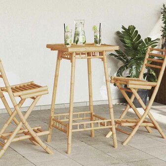 Bartafel voor buiten vierkant 55x55x100 cm bamboe 1