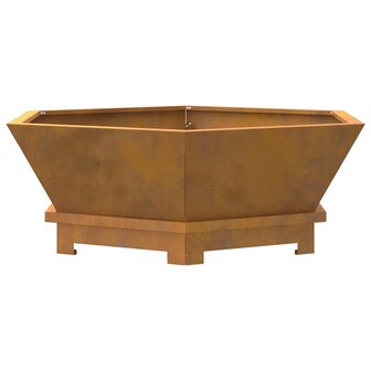 Vuurkorf Bruin 75 x 75 x 28 cm Cortenstaal 7