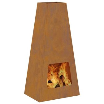 Vuurkorf Bruin 50 x 35 x 100 cm Cortenstaal 3