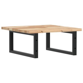 Badkamer wandschap staal en massief acaciahout 6