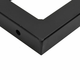 Badkamer wandschap staal en massief acaciahout 9
