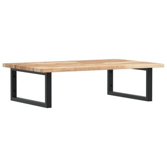 Badkamer wandschap staal en massief acaciahout 2