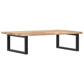 Badkamer wandschap staal en massief acaciahout 6