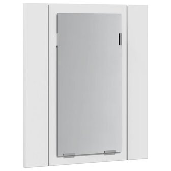 Badkamerkast met spiegel en LED 40x12x45 cm acryl wit 8