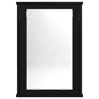 Badkamerspiegelkast 42x12x60 cm spaanplaat zwart eikenkleurig 4