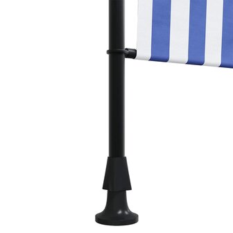 Rolgordijn voor buiten 100x270 cm stof en staal blauw en wit 8