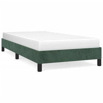 Bedframe zonder matras 90x190 cm fluweel donkergroen 2