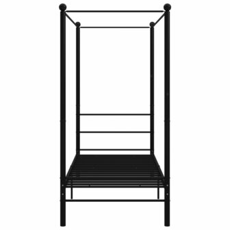Hemelbedframe metaal zwart 90x200 cm 4