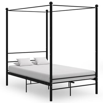 Hemelbedframe metaal zwart 120x200 cm  1