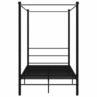 Hemelbedframe metaal zwart 120x200 cm  4