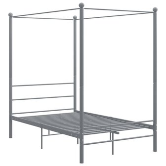 Hemelbedframe metaal grijs 120x200 cm  2
