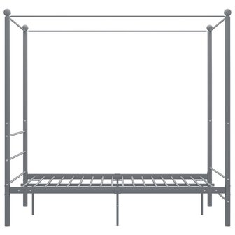 Hemelbedframe metaal grijs 120x200 cm  3